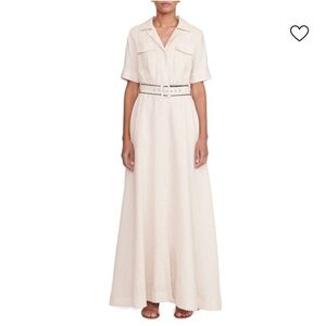 STAUD Millie Linen Belted Maxi Dress size 4